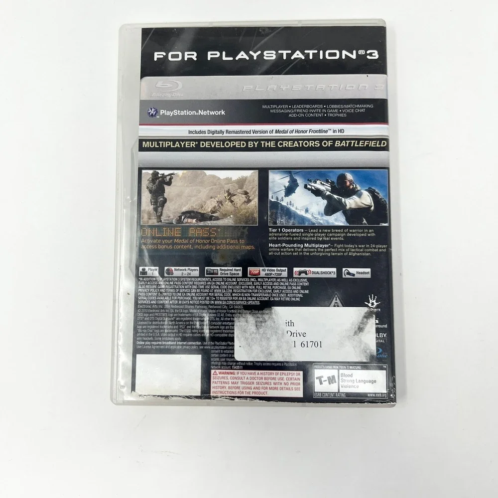 Medal of Honor Limited Edition Sony PlayStation 3 PS3 Game Frontline HD Included